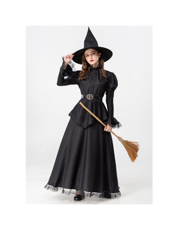 Halloween Export States Pure Black Witch Game Cosplay Costumes YM9315