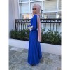 Moslem Women Dress Scarf Party Evening Elegance Plus Size Lace Waist Dress 20373