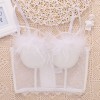 Fashion Lace Mesh Suspender Hollowed Out Vest Sexy Feather Wipe Chest KN8058
