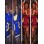 Blue And Red Long Sleeves Fashion Party Career Bandage Bodycon Dress M3824