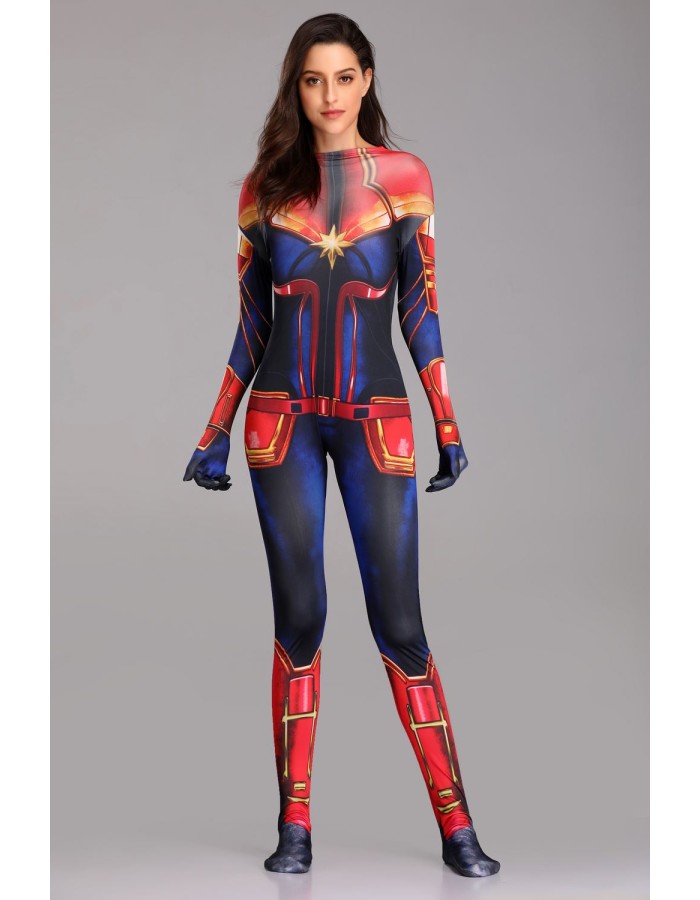Captain Marvel Cosplay Costume Jumpsuit M40640
