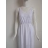 White Sleeveless Design Top Evening Dress M2310