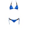 Elegant Blue Triangle Padded Bikini M5393