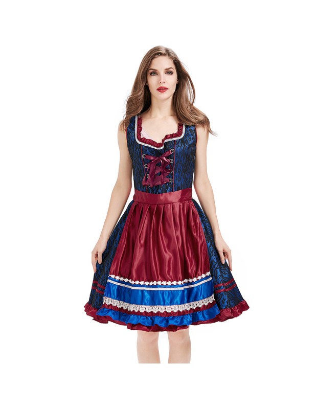 High Quality Traditional Bavarian Oktoberfest Beer Girl Costume m40664