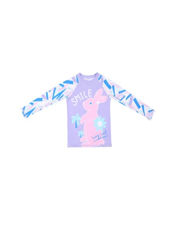 Girls Hot Spring Swimsuit Cute Sports Swimsuit Rabbit Split Long Sleeve Swimsuit KF210