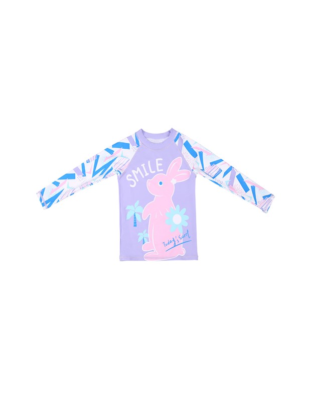 Girls Hot Spring Swimsuit Cute Sports Swimsuit Rabbit Split Long Sleeve Swimsuit KF210
