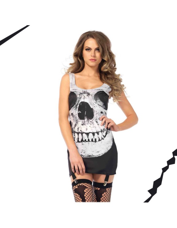 New Skeleton T-Shirt  Women Cosplay Skull Costumes M40482