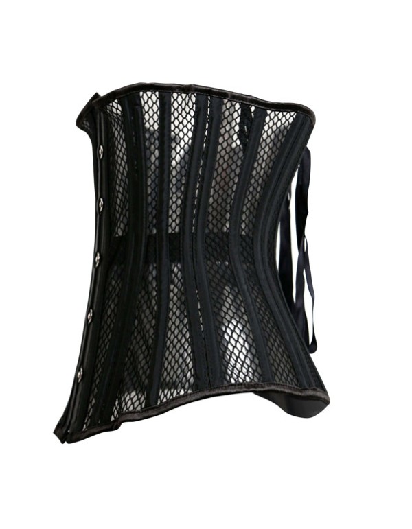 Black Sexy Steel Bones Mesh Underbust Corset M1320