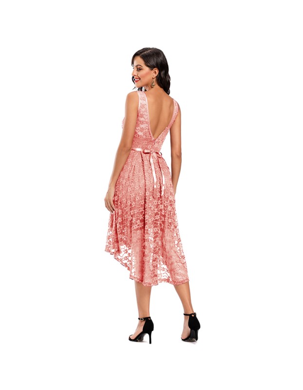 Elegant Sexy Club Sleeveless Lace Women Floral Night Dresses CD604