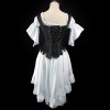 Retro Style Fan Shaped Corset Skirt U Collar Steel Bone Corset WK2297