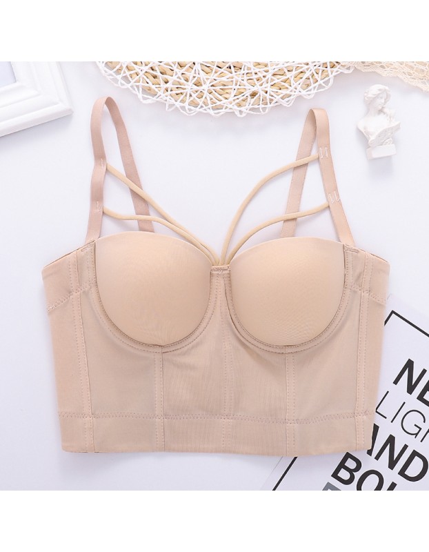Suspender Female Inner Stage Clothes Short Sexy Backless Body Shaping Top 8566