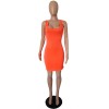 Summer Basic Vest Short Bodycon Dress m8399