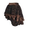 Summer Fashion Lace Pleated Solid Color Women Skirt Plus-Size M31673