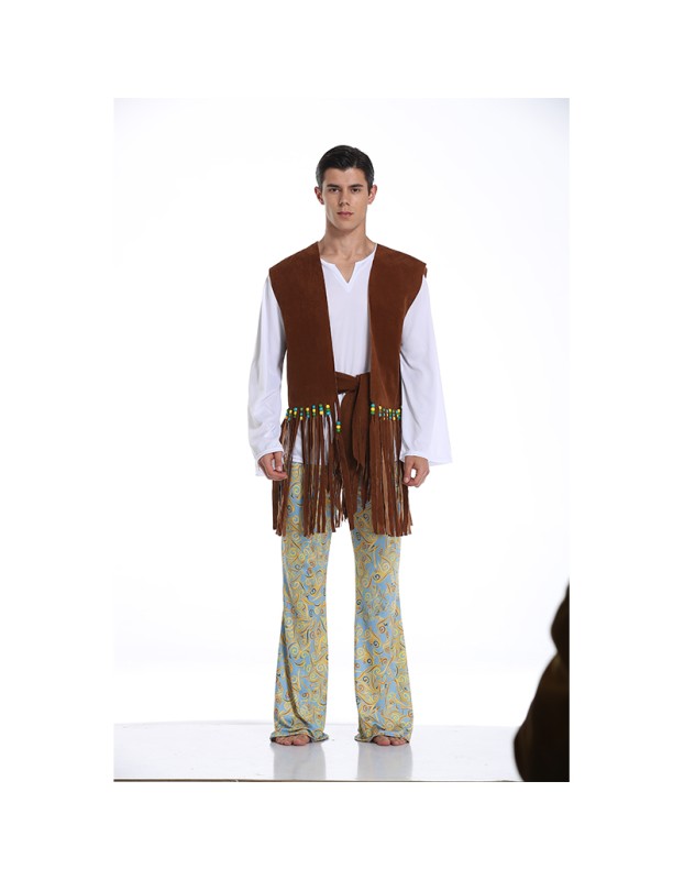 Indian Adult Couple Costume Tribe Princess Hip Hop Fringe Cosplay SM3348