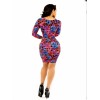 Fashion Pattern Design Top Club Midi Dress M2350