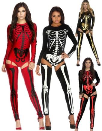 Fashion Skeletons Dancing Costume For Halloween