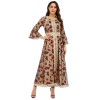 African Design Print Mesh Muslim Clothing Elegant Floral Women Party Dress 21275