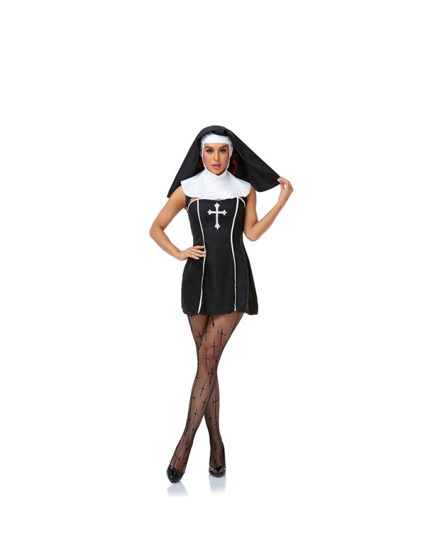 Halloween Virgin Mary Nun Costume Priest Cosplay Dance Costume DL2031