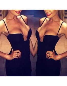 Fashion Top Style Black Long Evening Dress M3993