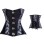 tight black satin corset m1956
