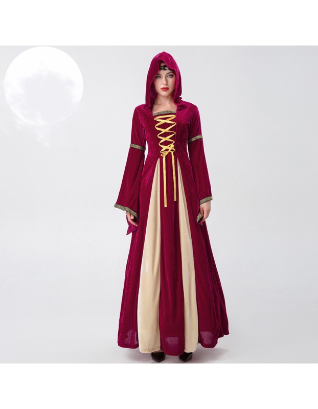 Halloween Vampire Cosplay Costume Retro Court Adult Dress Witch Costume YM8741