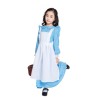 British colonial farm dress girls costume children blue dot dress cosplayM40648