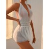 Sexy Hanging Neck Nightdress Backless Perspective Mesh Gauze Skirt Swing Set YSF704