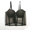 Polka Dot Lace Embroidery Sexy Women Chest Wrap Translucent Top KN8262