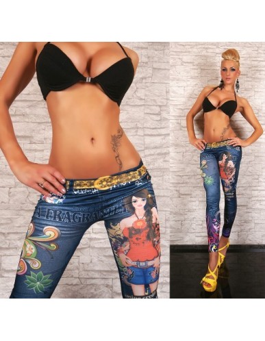 Seamless Tattoo Leggings trousers FG9051BE