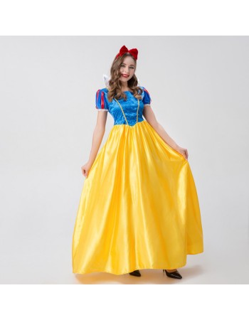 Halloween Costume Snow White Cosplay Adult Long Dress Costume YM8719
