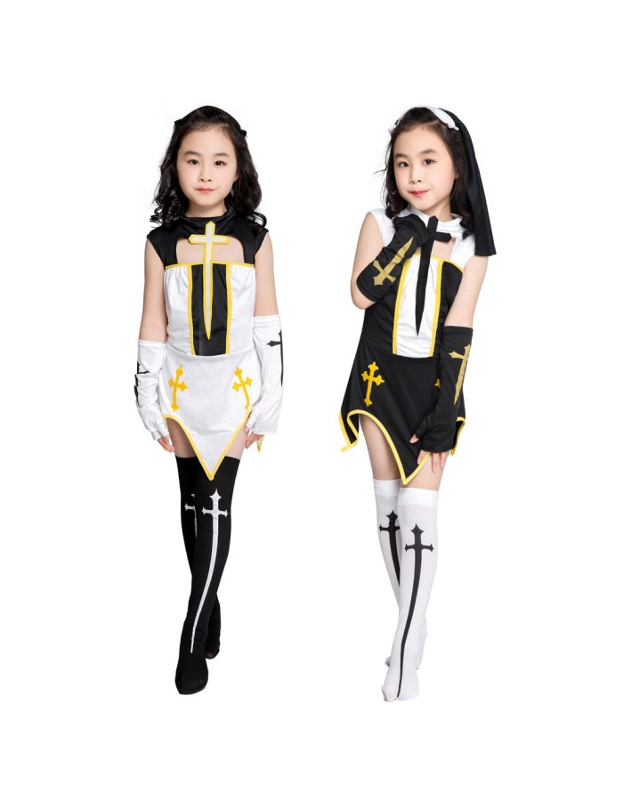 Children Halloween game uniform role playing nun costume uniform temptation M40645