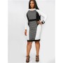 2015 plus size new style long sleeve dress M30113