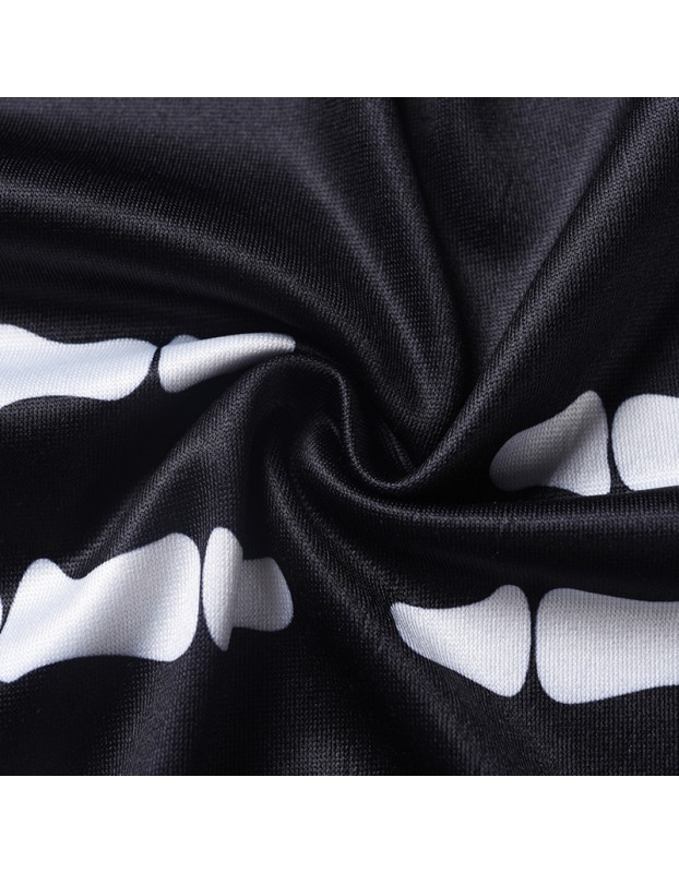 Autumn Sexy Skeleton Print Two Piece Sets for Women Halloween Party Cosplay Costume