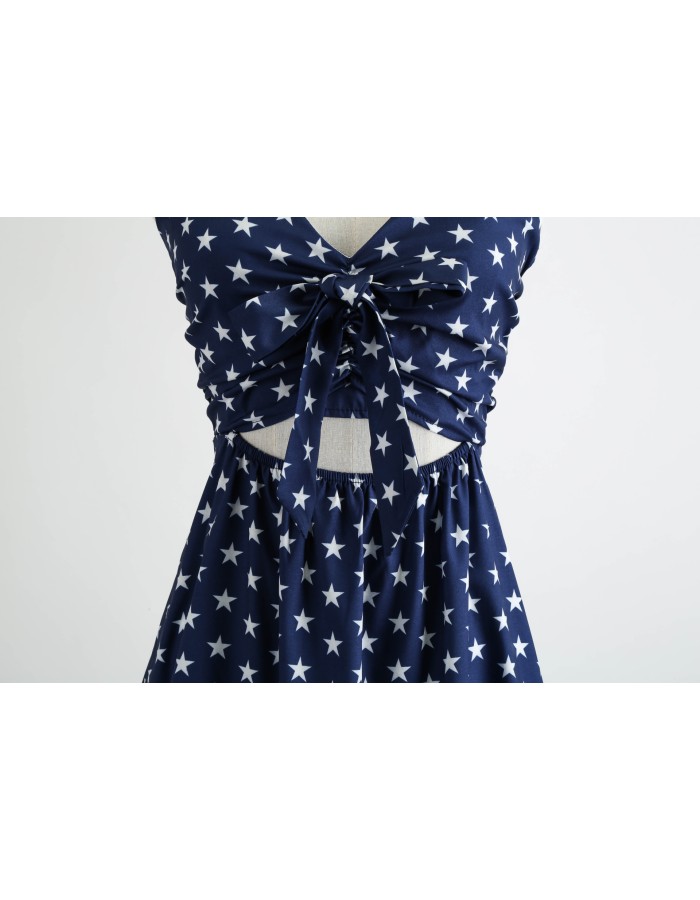 Sexy Spaghetti Strap Crop-Top Girl Summer Beach Dress M30389