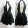 Sexy Black And White Mini Dress M3912