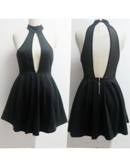 Sexy Black And White Mini Dress M3912