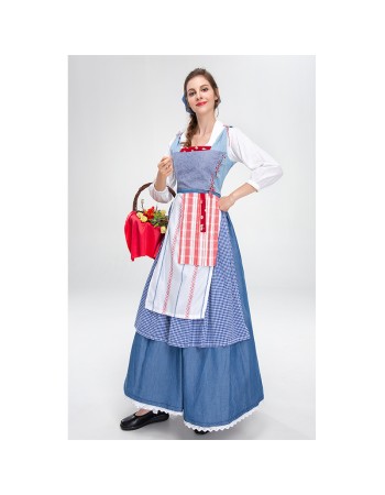 Manor Maid Costume Vintage Garden Maid Long Skirt Show Beer Costume YM0923