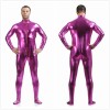 Mens Sexy Leather Metallic Zentai Suit M7328