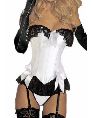 sexy white lace corset m1813a