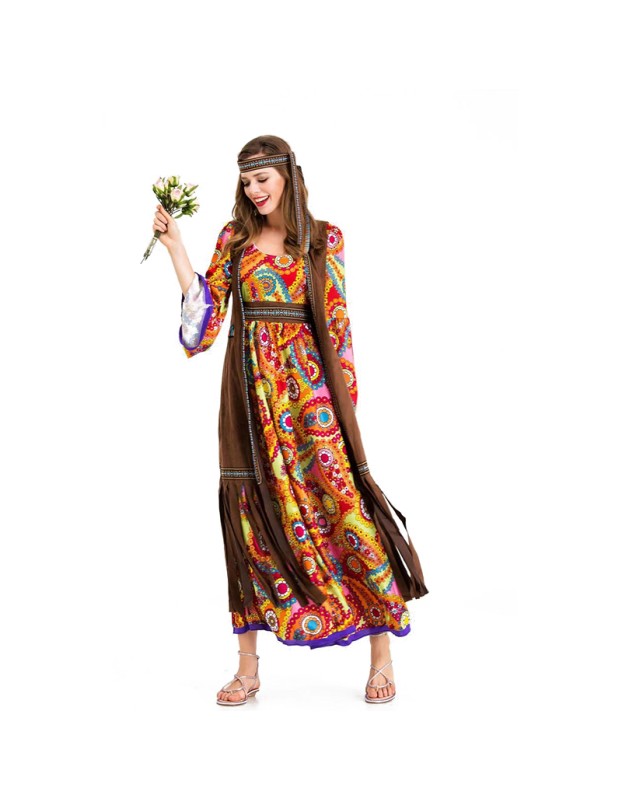 Halloween Costume Retro Disco Hippie Cosplay Costume SM3015