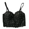 Lace Suspender Bright Drill Top Short Sexy Tight Shaping Chest 8825