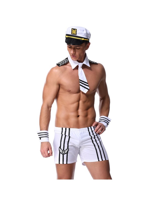 Navy Outfit Roleplay Costume Lingerie White Men Underwears 20198