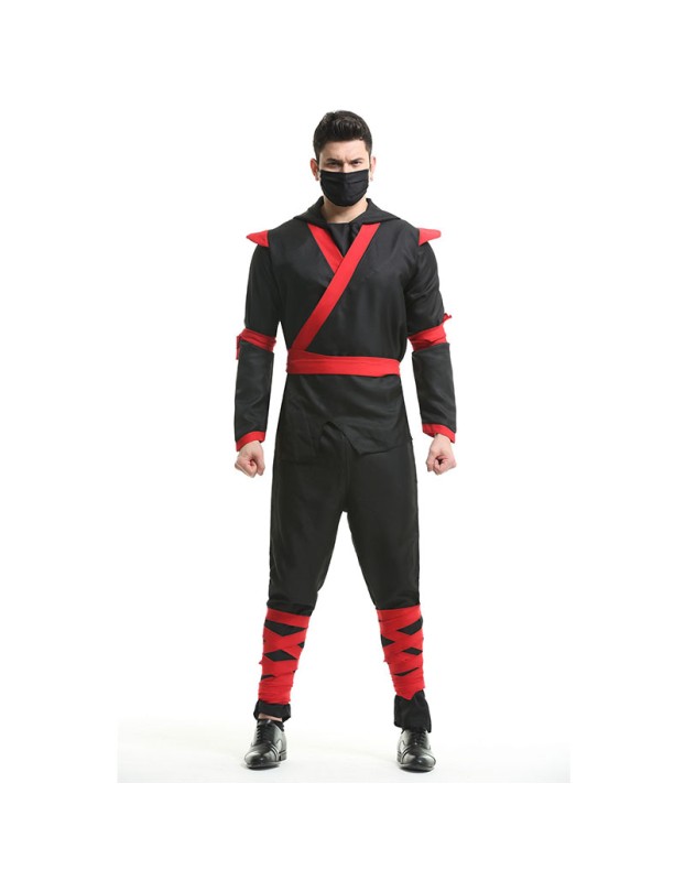 Halloween Masked Japanese Bushido Cosplay Ninja Warrior Anime Costume XY82233