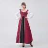 Medieval Renaissance Square Collar Waist Two-Piece Dress Retro Court Costume YM8723