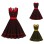 New Sstyle Women Lapel Polka Dot Color Contrast Vintage Swing Dress 3291