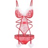Red Transparent Sexy Lingerie M2143