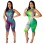 Sleeveless women skinny print jumpsuit m8387