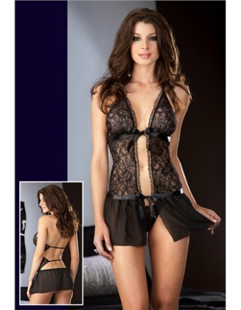 Sexy lace black babydoll M3237