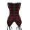 Red Striped Gothic Punk Overbust Corset M1319