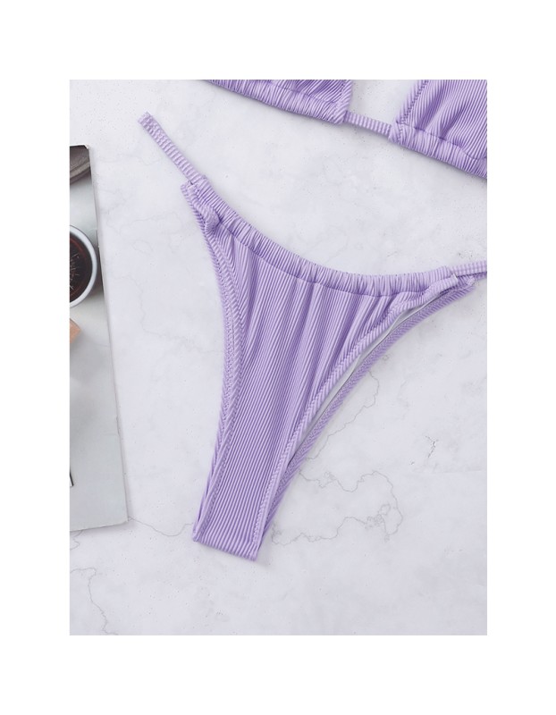 Light Purple Wholesale Swimsuit Halter Sexy Young Tiny Swimwear Sexy Bikini A2207